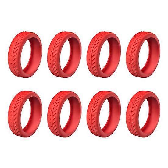 8Pcs Silicone Wheel Protectors Flexible Wear Resistant Scratch-proof Noise Reducing Suitcase Wheel Covers Castor Sleeves