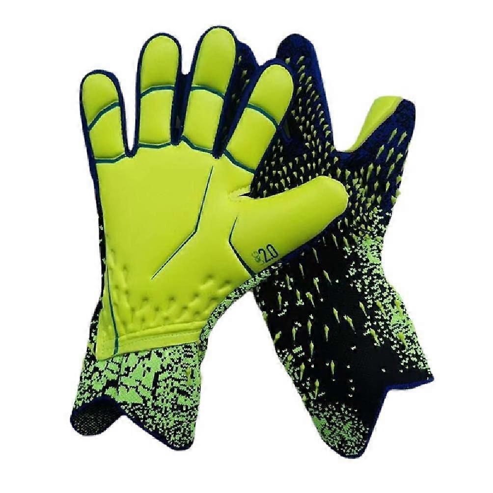 ゴールキーパーグローブ ストロンググリップ ゴールキーパーサッカーグローブ サッカーフィンガーサポートサイズ 6/7/8/9/10 キッズ ユース 大人 ゴールキーパー グリーン