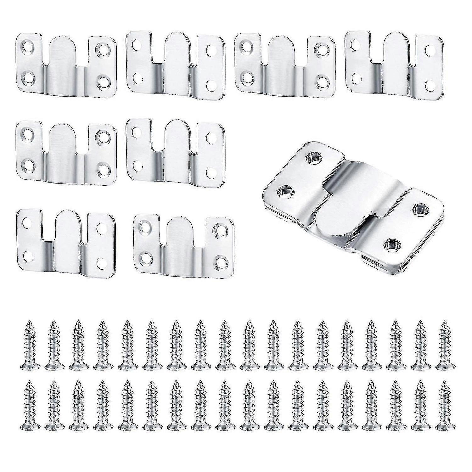 10 Pcs Flush Mount Bracket Stainless Steel Wall Mount Picture Frame Connector