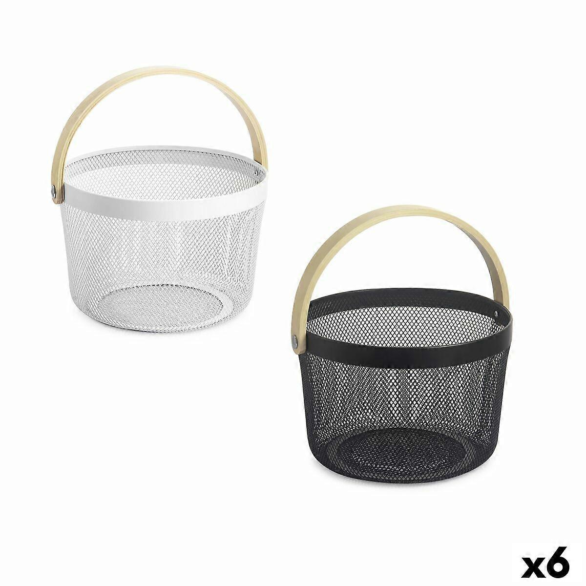 多用途篮子 Confortime 金属木 25.5 x 17.5 厘米(6 个单位)