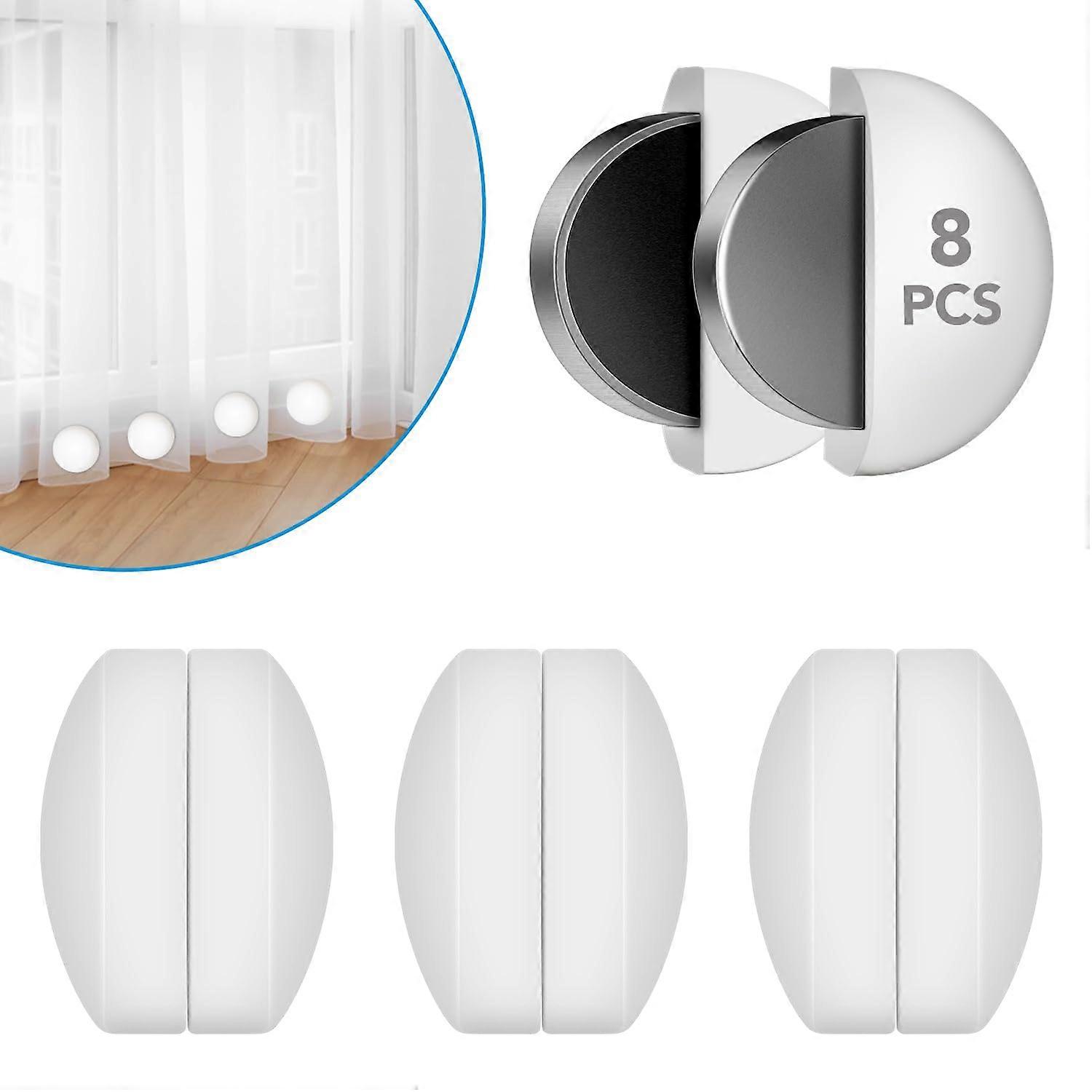 Shower Curtain Weights 8-Piece Silicone-Wrapped Set, 4 Pairs, Prevents Curtain From Blowing Around, Fits Shower Liners