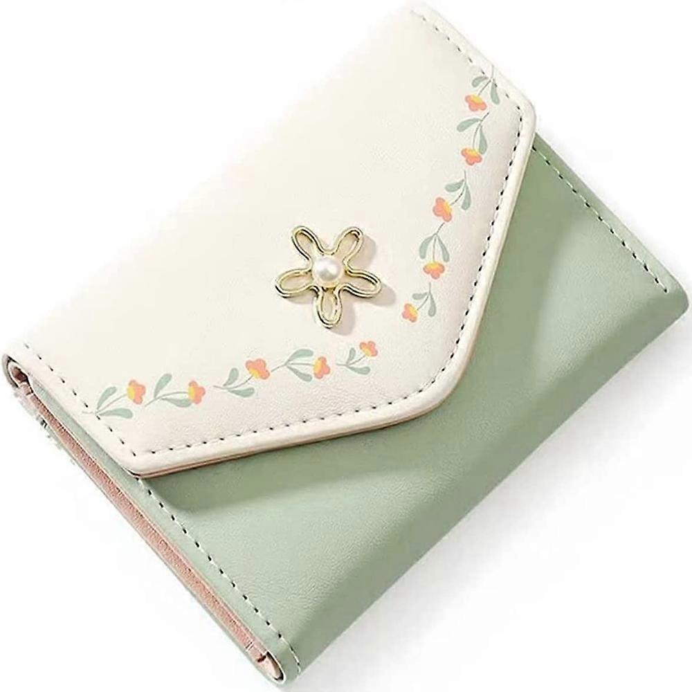 Small women's wallet, small wallet, small women's wallet, short format from girls made of smooth and soft faux leather with many compartments