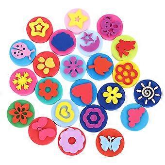 23pcs Graffiti EVA Stamps Double-sided Painting Stamper DIY Drawing Stamper Tool