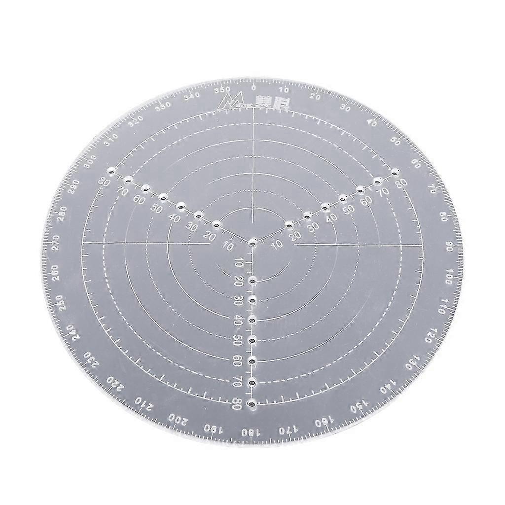 200/300MM Transparent Acrylic Drawing Circles Round Center Finder Tool Lathe