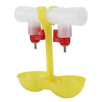Double Chicken Nipple Waterer Drinker Automatic Hanging Drinking Cups for Poultry1/2 in Pipe