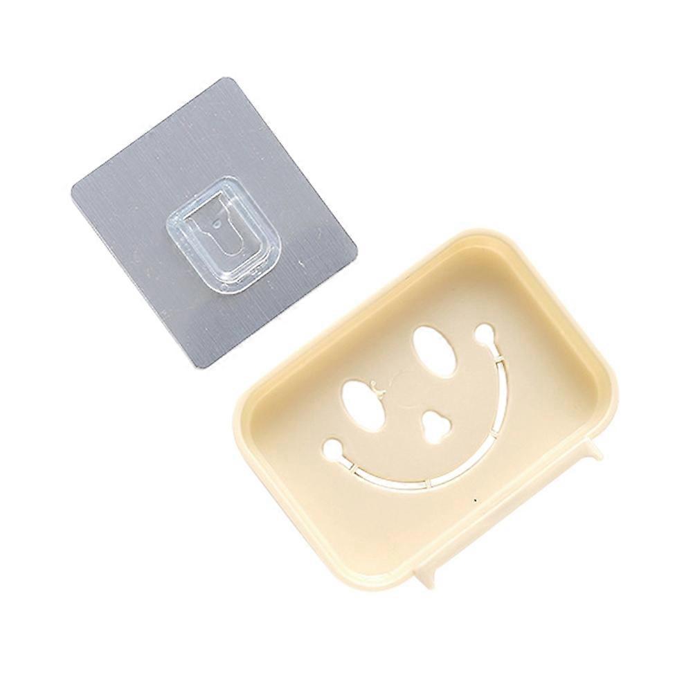 Soap Dish - Wall Mounted Suction Cup Soap Holder, Draining Soap Box, Plastic Design, Easy Installation for Bathroom