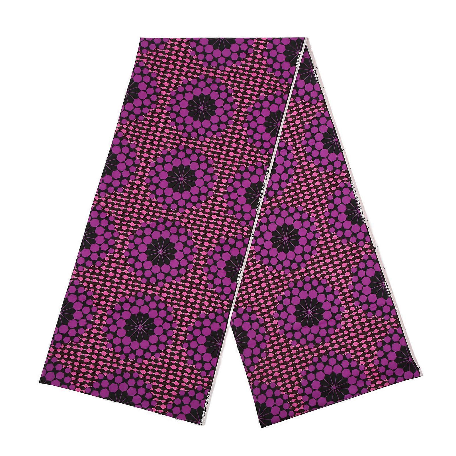 African Wax Prints Fabric, Polyester, Geometric Pattern