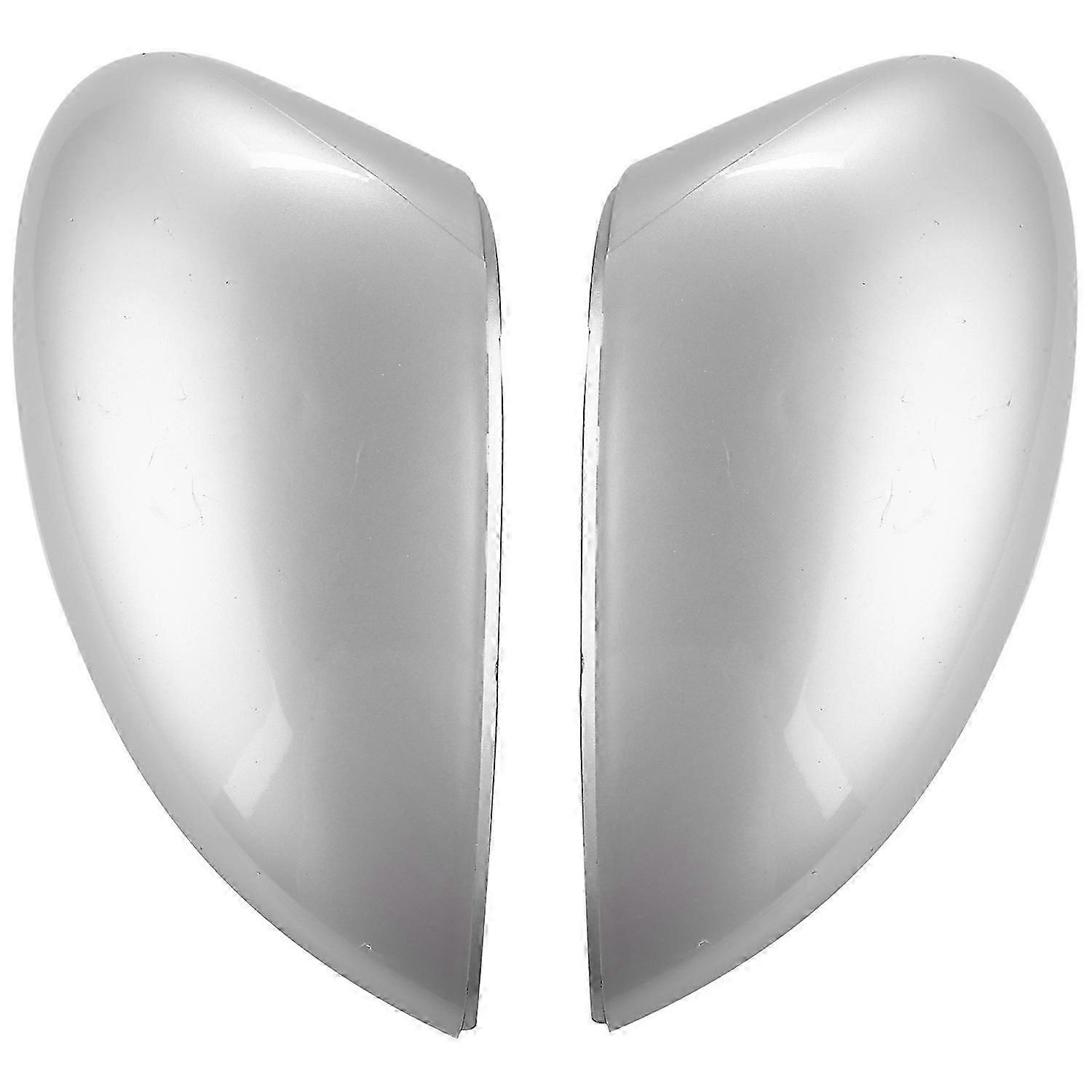 1 Pair Left/Right Silver Rearview Side View Mirror Replacement Cover Cap Case Shell for for Fiesta jn