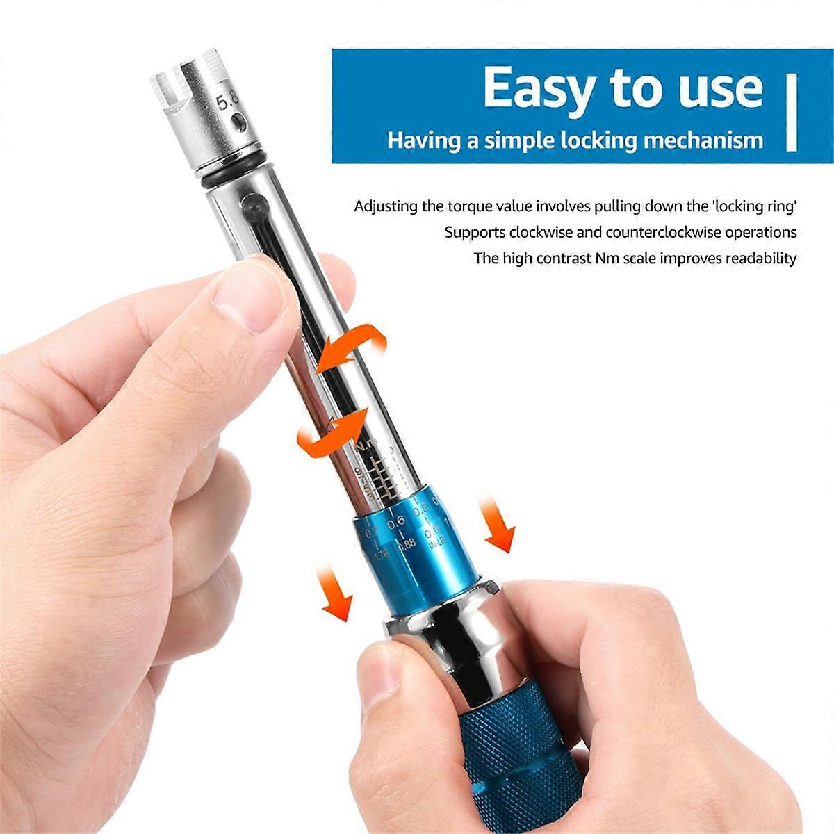 AB Tools 9-Piece Motorcycle Spoke Wrench Set – 5.4mm To 6.8mm Adjustable Spoke Key For Wheel Tension