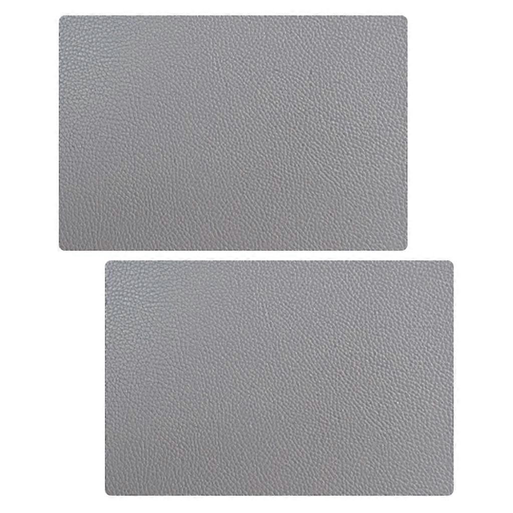 2pcs Modern Leather Placemat Dining Placemat Waterproof Washable Coaster Cup