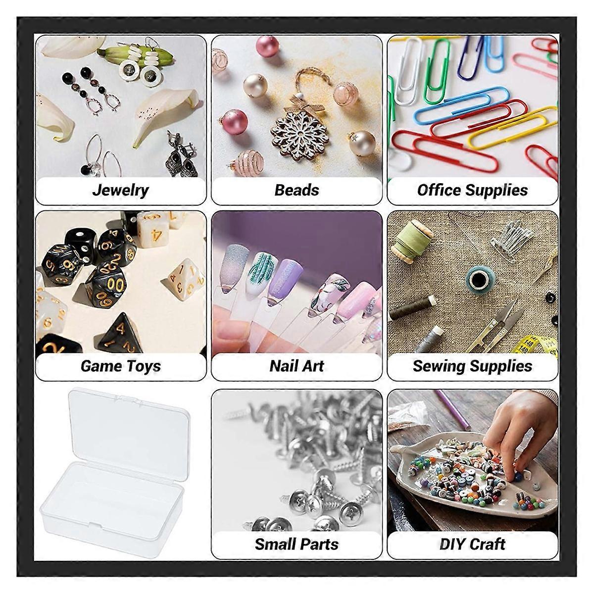 20Pcs Mini Plastic Storage Containers Box with Lid