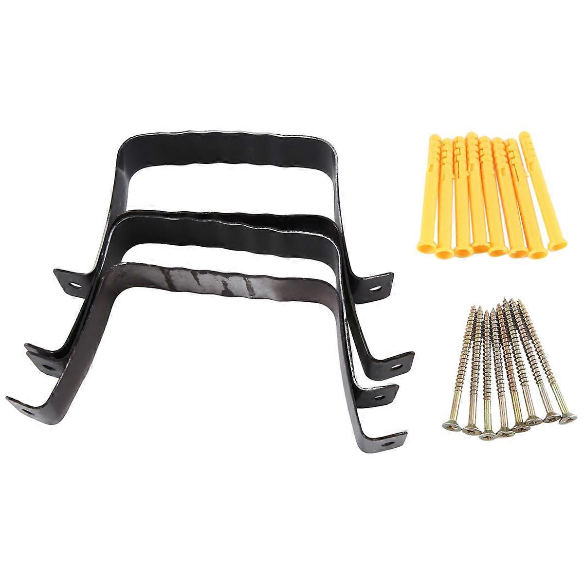 Downspout Adapter Gutter Strap 3X4 Leader Strap 3X4 (4 Pack) (Brown)