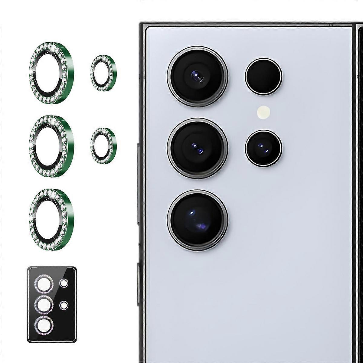 Compatible For Samsung Galaxy S24 Ultra Camera Lens Protector ENKAY HAT PRINCE Rhinestone Decor Rear Lens Film