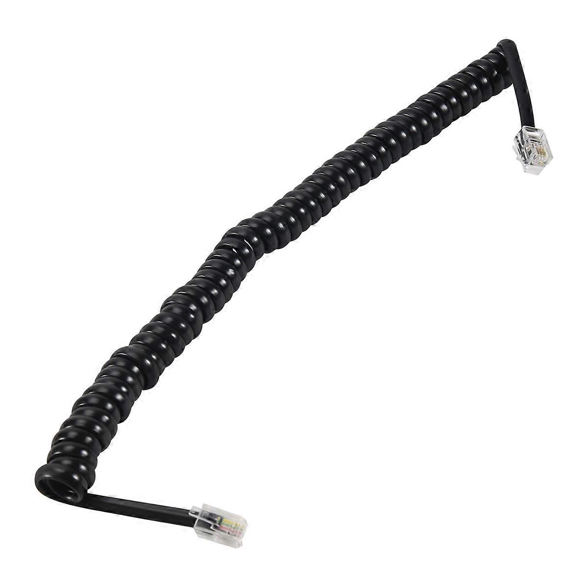 9.3" Black RJ9 Telephone Phone Modem Coil Line Cord Cable