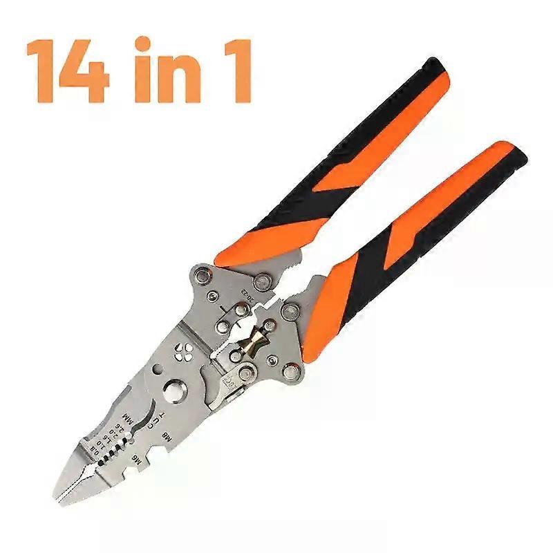 Multi-Function Folding 14-in-1 Wire Stripper Wire Cutter, Cable Wire Crimping Electrician Repair Tools Wire Stripper Hand Tools