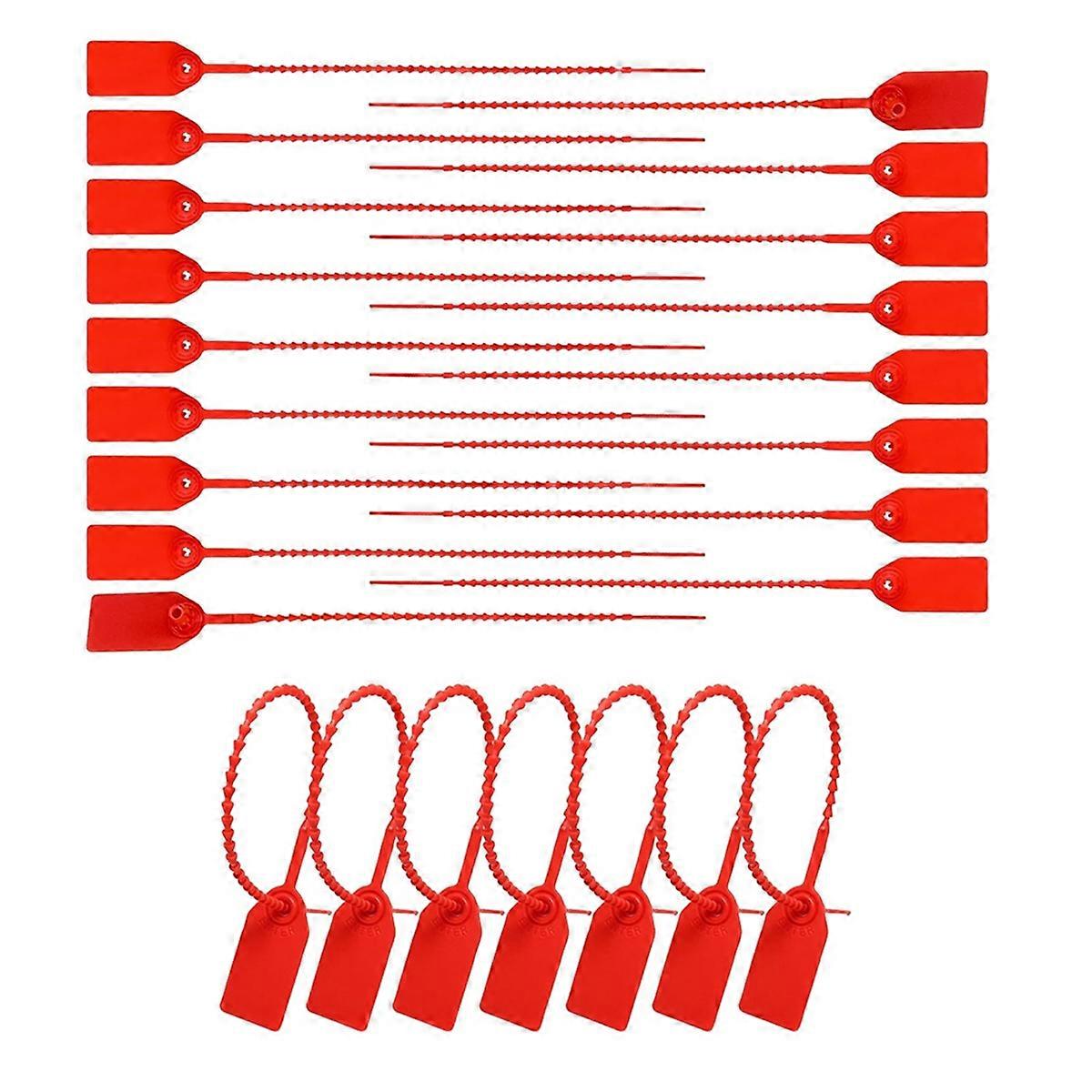 500 Pcs Plastic Tamper Seals Zip Ties for Fire Extinguishers Blank Security Tags Self-Locking Signa