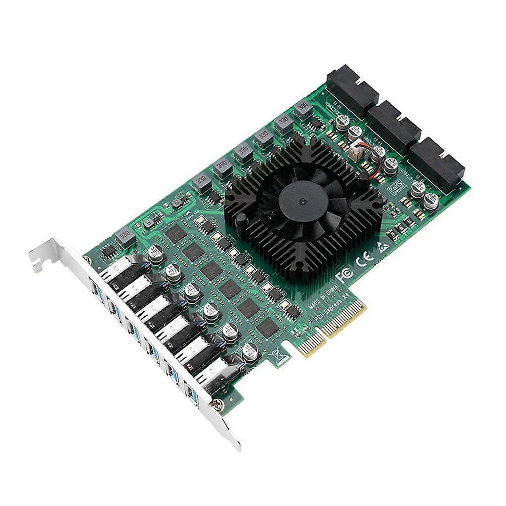 12 Ports Adapter USB 3.0 Super Fast PCI for Express (PCIe) Expansion Card for Mo