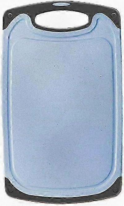 Non-Slip Kitchen Chopping Board with Juice Grooves, Easy-Grip Handle, Dishwasher Safe (Blue)