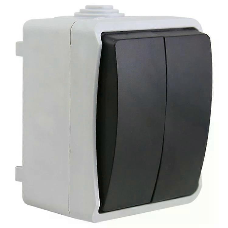 IP44 Waterproof Kitchen Bathroom Switch-Double Connection,EU Plug,