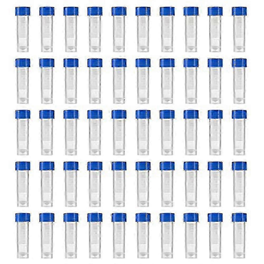 200pcs 5ml Graduated Vial Storage Container Tubes With Screw Caps