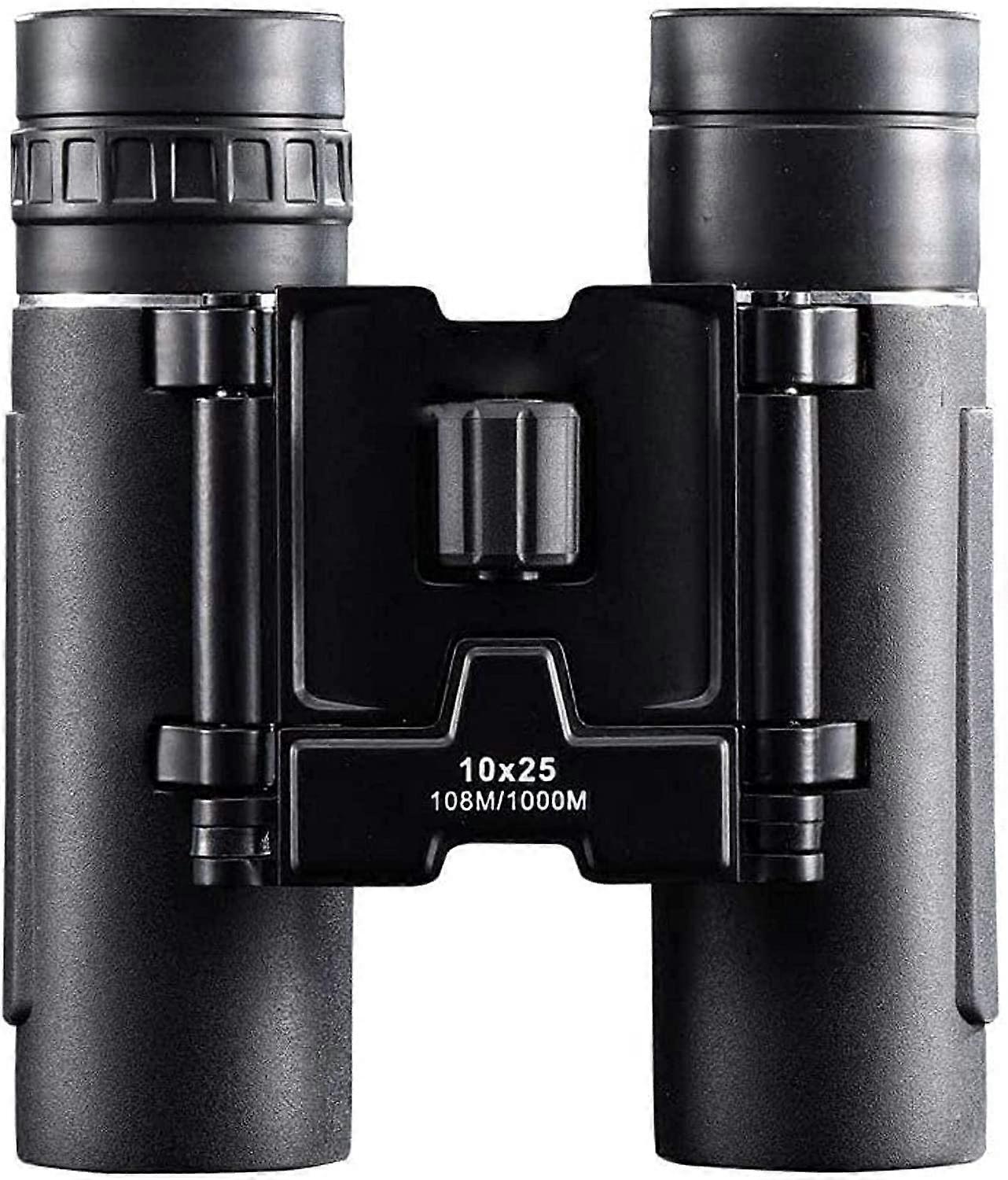 High Power Binoculars 10X25 Camping Folding Bak4 Prism For Adults