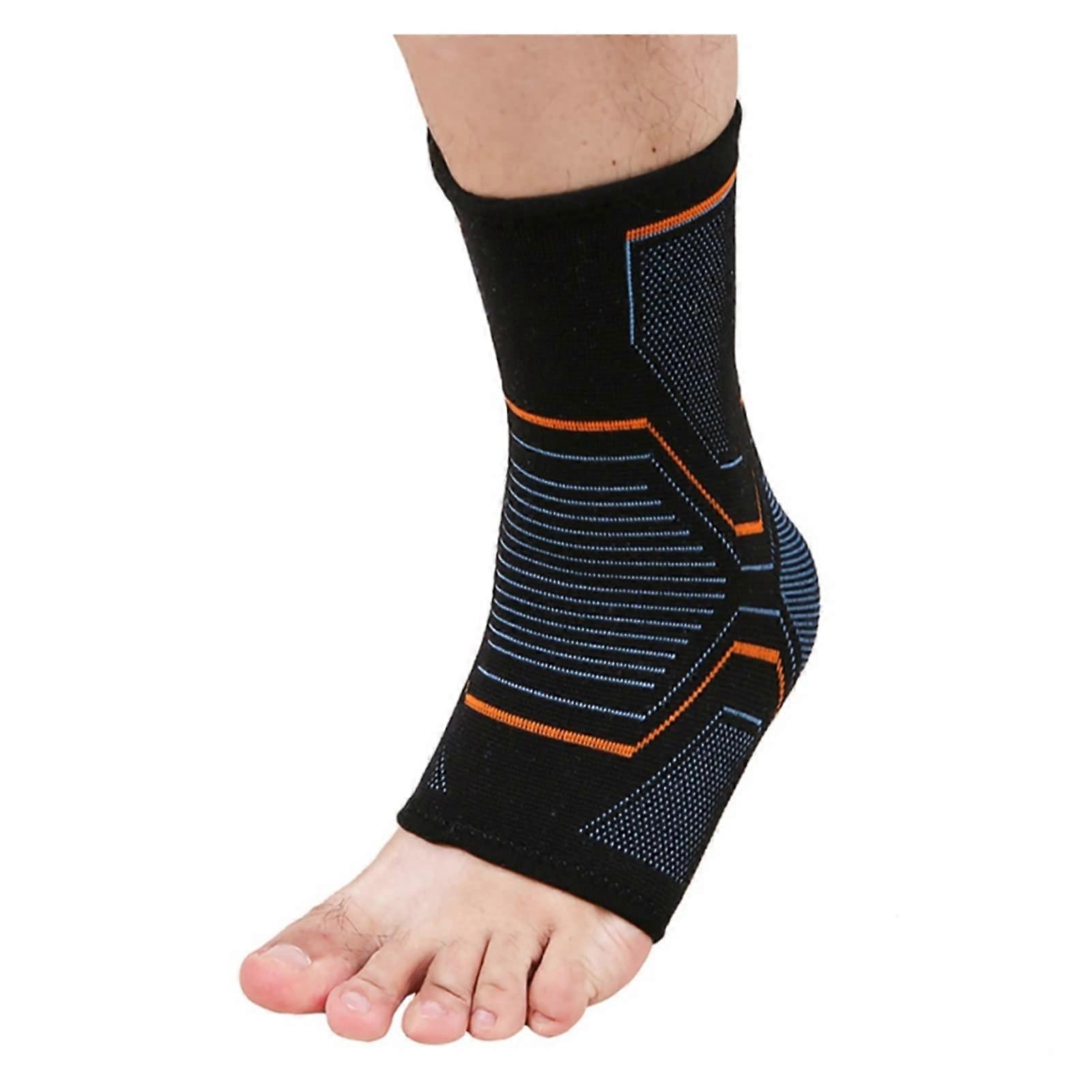 Elastic Knitted Sports Ankle Support Brace For Cycling Yoga Basketball Volleyball Men Women Foot Joint Ankle Protector(Large)