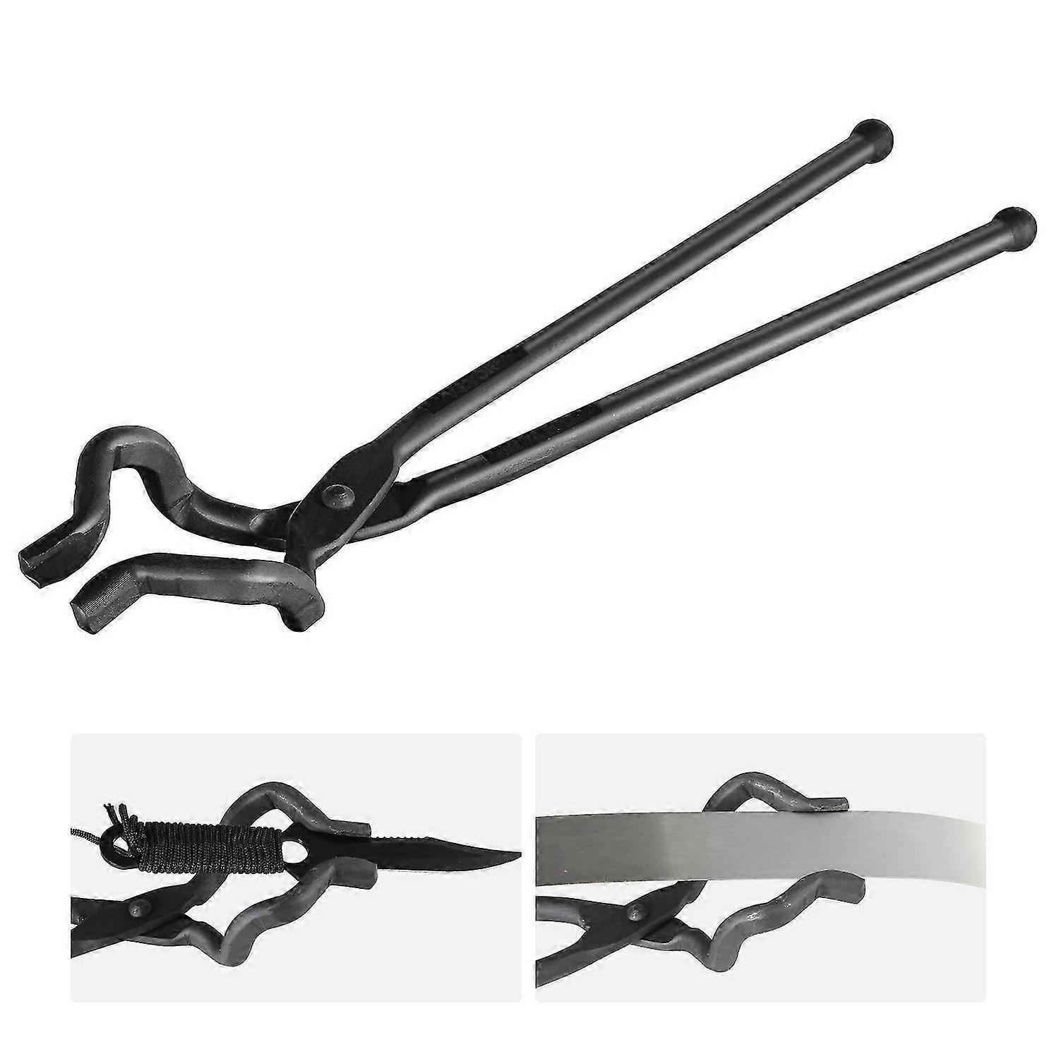 Blacksmith Tongs, 18 Z V-Bit Tongs,for Beginner and Seasoned Blacksmiths and Bladesmiths