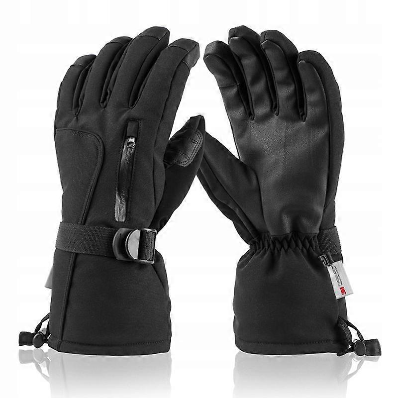 冬の暖かい革オートバイの手袋XL