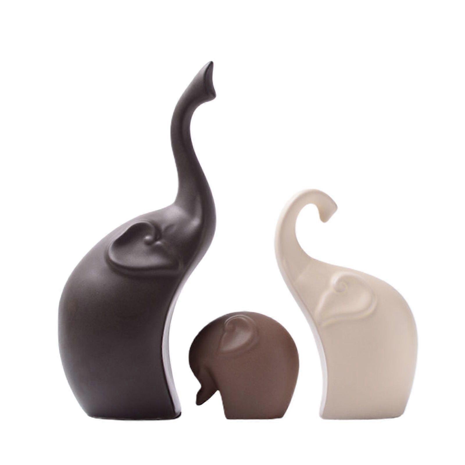 Ceramic Elephant Home Decoration 3pcs Set