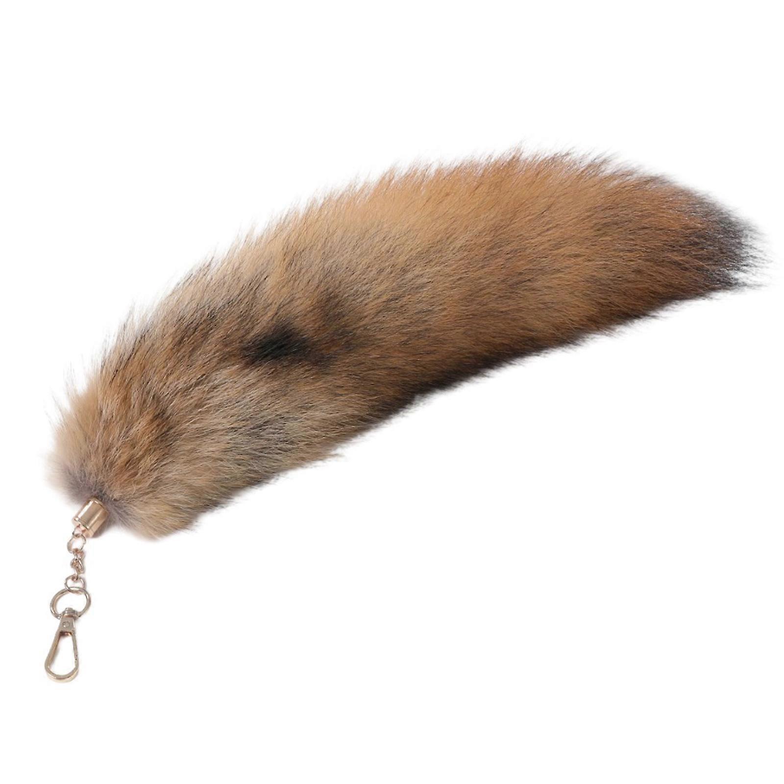 Porte-clés en peluche avec queue d'animal