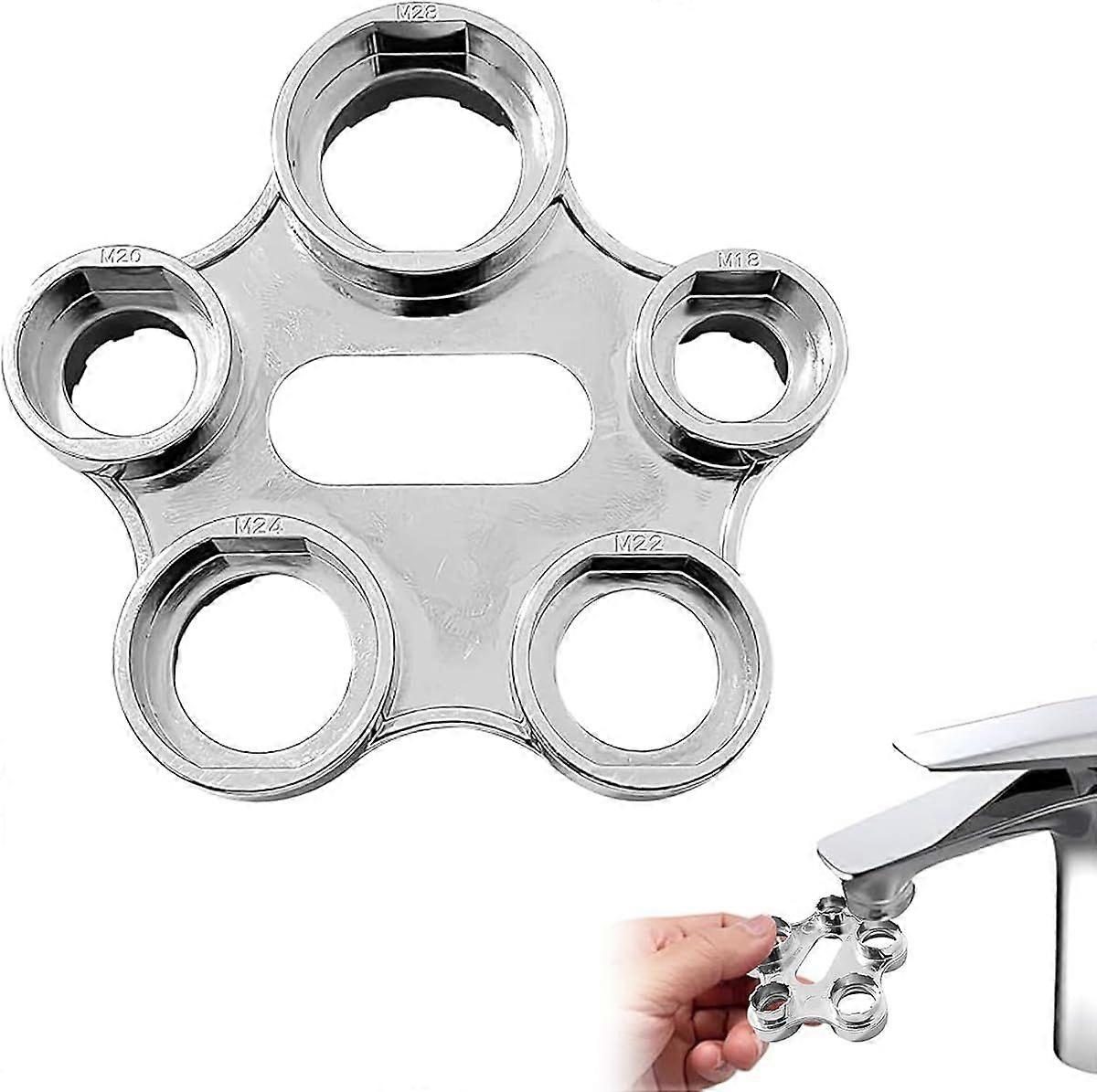 Aerator Wrench Tool Universal Jet Regulator Aerator Mounting Wrench,Aerator Valve Tap Sieve 10 Sizes M16/M18/M20/M22/M24/M28,Universal Service Key Aer