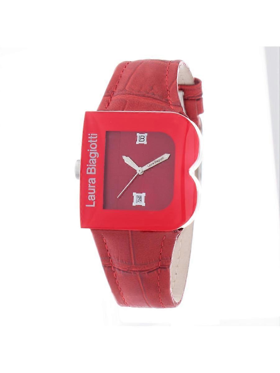 Laura Biagiotti Rot Echtes Leder LB0037L-03 Damenuhr