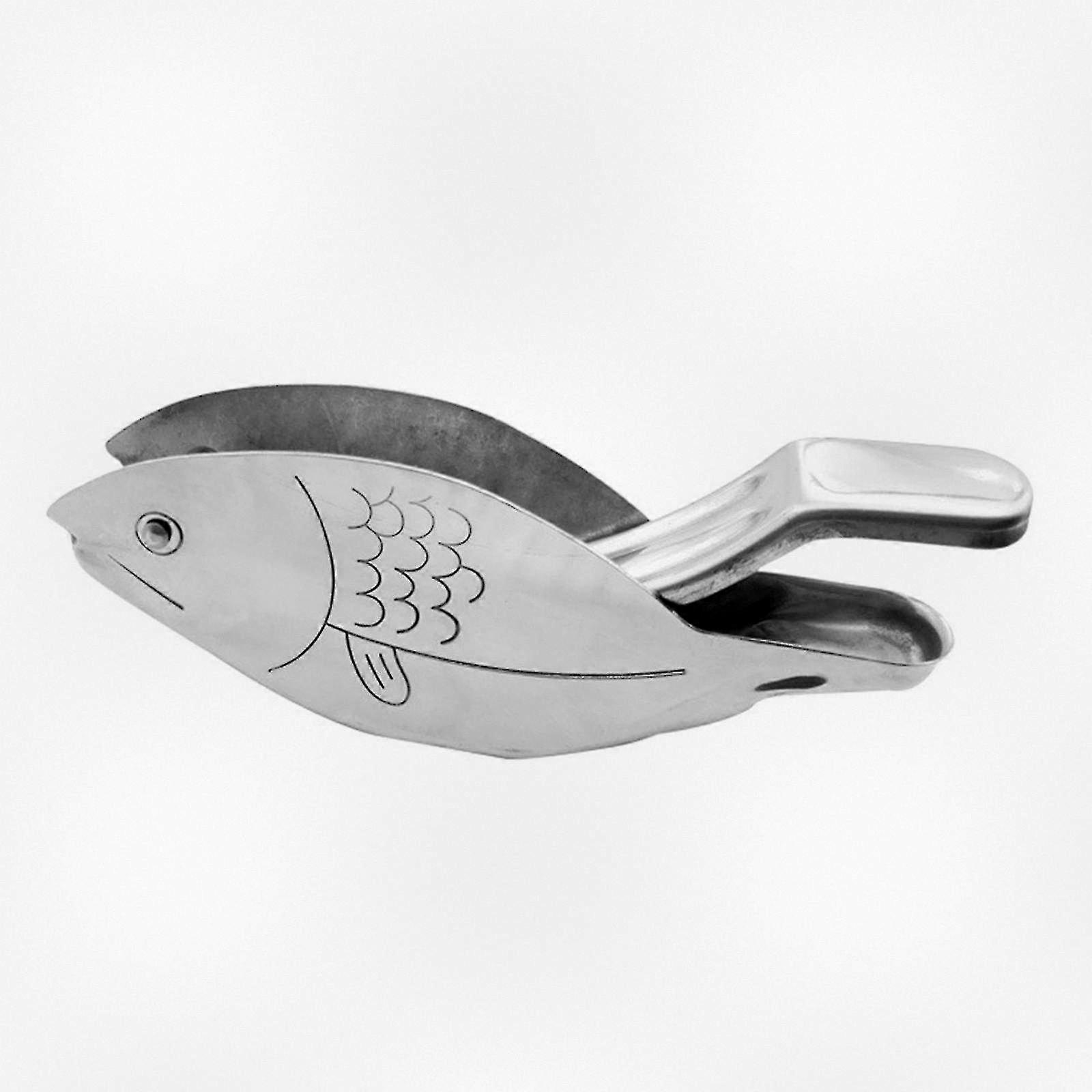 Fish-Shaped Manual Citrus Juicer, Portable Stainless Steel Lemon Wedge Squeezer for Fresh Juice Extraction