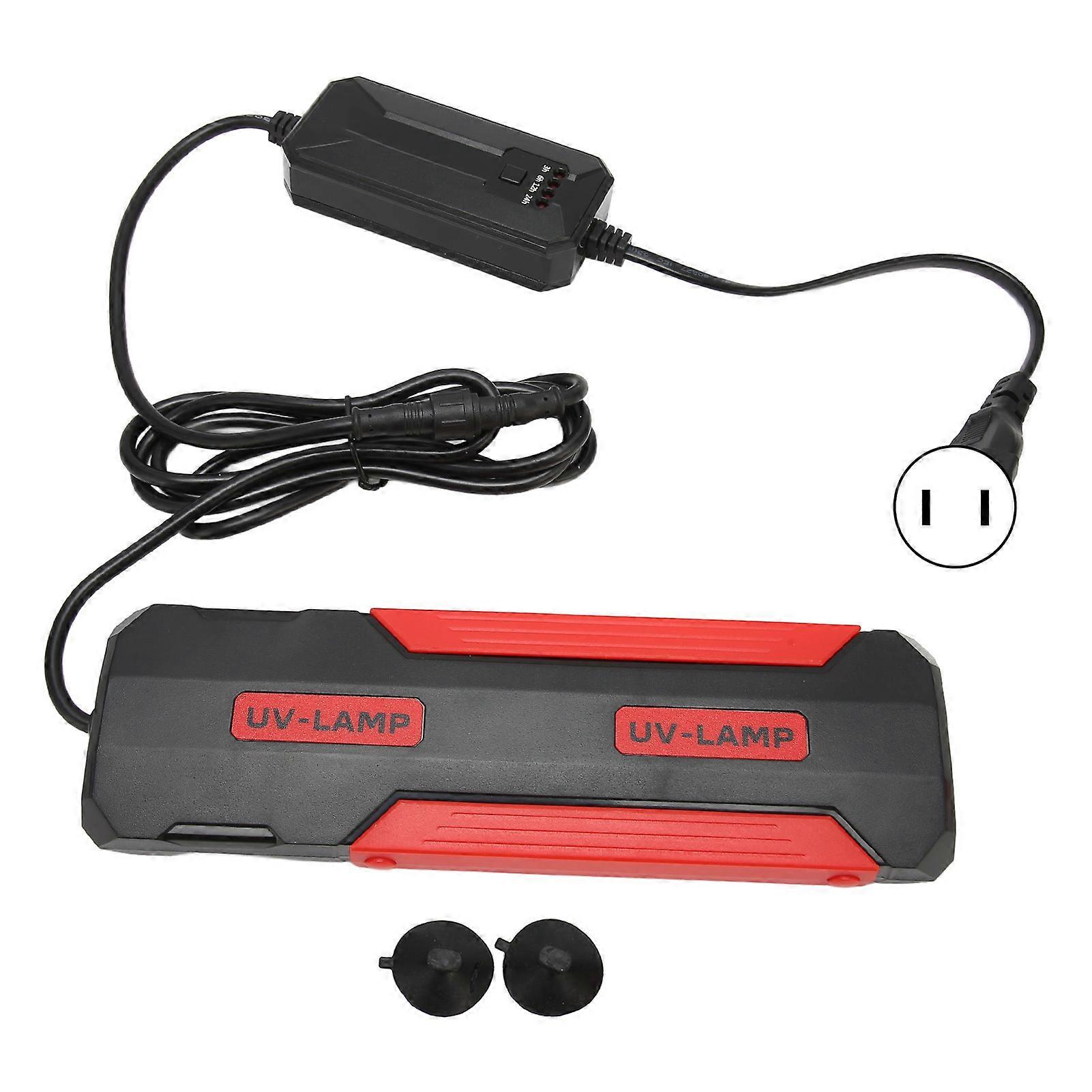 22W UV Lamp Detachable Back 180 Degrees Sterilization Aquarium Clean Light with Smart Timer for Fish Tank
