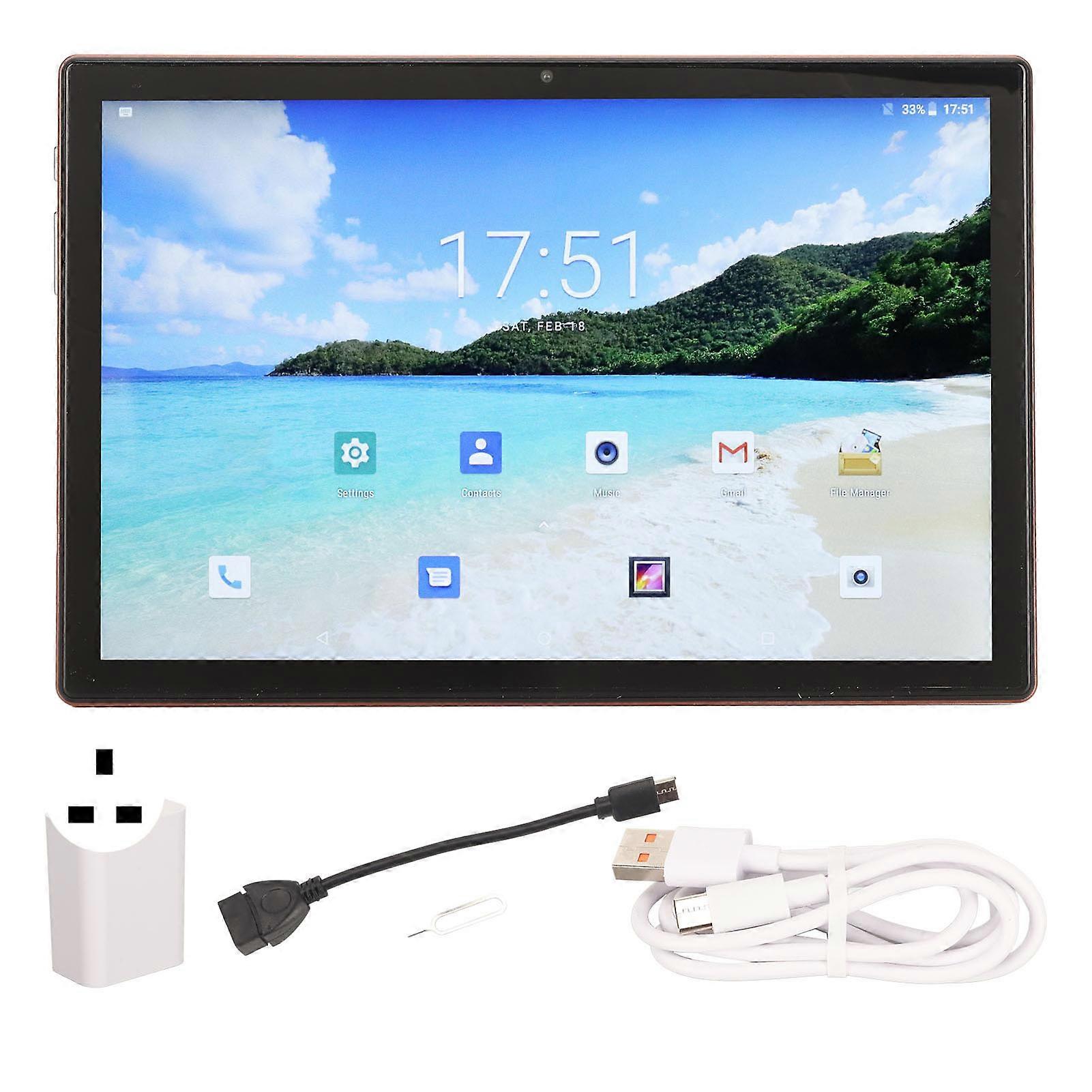 10.1 Inch Orange 8GB RAM 256GB ROM Octa Core CPU 7000mAh Dual Camera 5G WiFi Office Tablet for Home