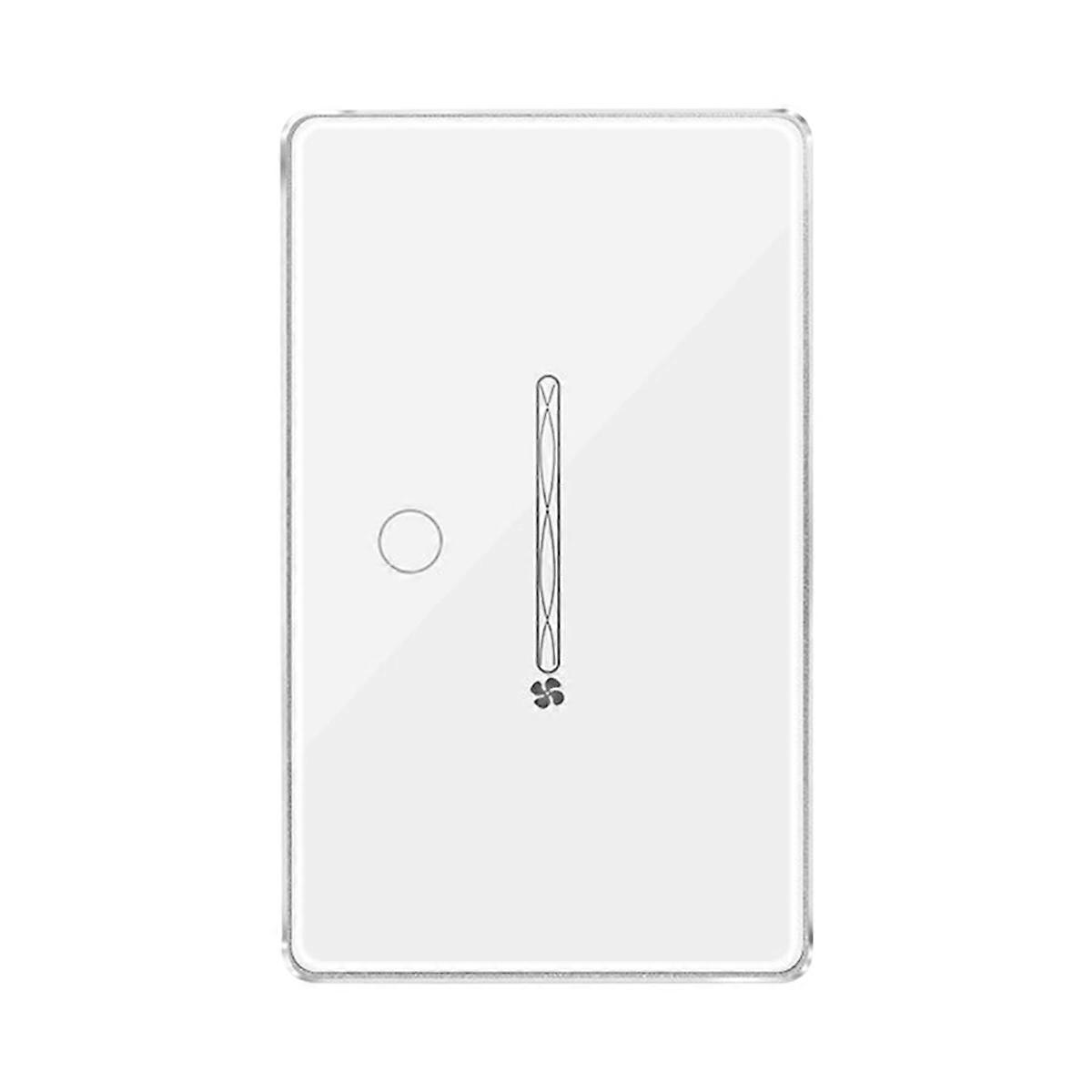 Zigbee Smart Fan Light US Switch 1 Gang Touch Control with Slider Control Fan Speed Neutral Require