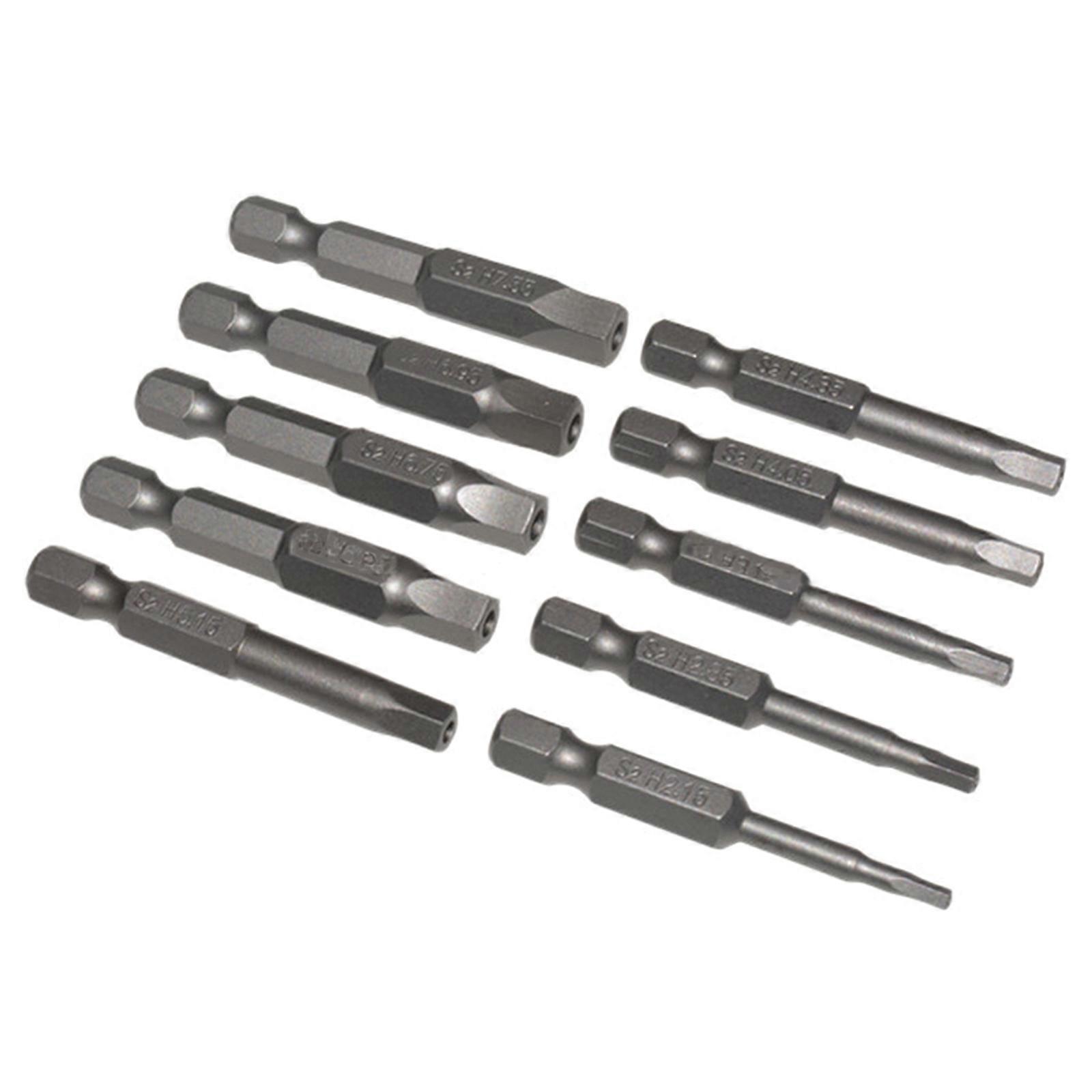 10pcs/set Magnetic Screwdriver Bit Set 50mm/2inch Length Screwdriver Drill Bit Improve Efficiency in Various Tasks Multicolor