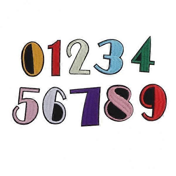 Numerical Patch Sticker Set for Clothing Decoration and DIY Sewing