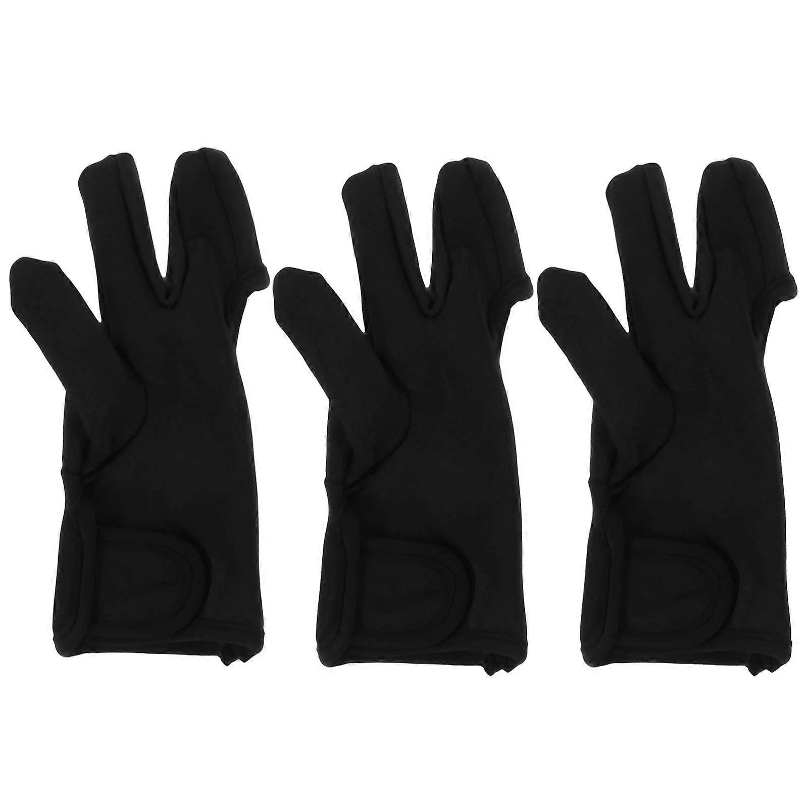 3Pcs Heat Resistant Gloves for Hair Styling and Curling Flexible Finger Design for Salon Home Use for Protecting Fingers From Heat Damage