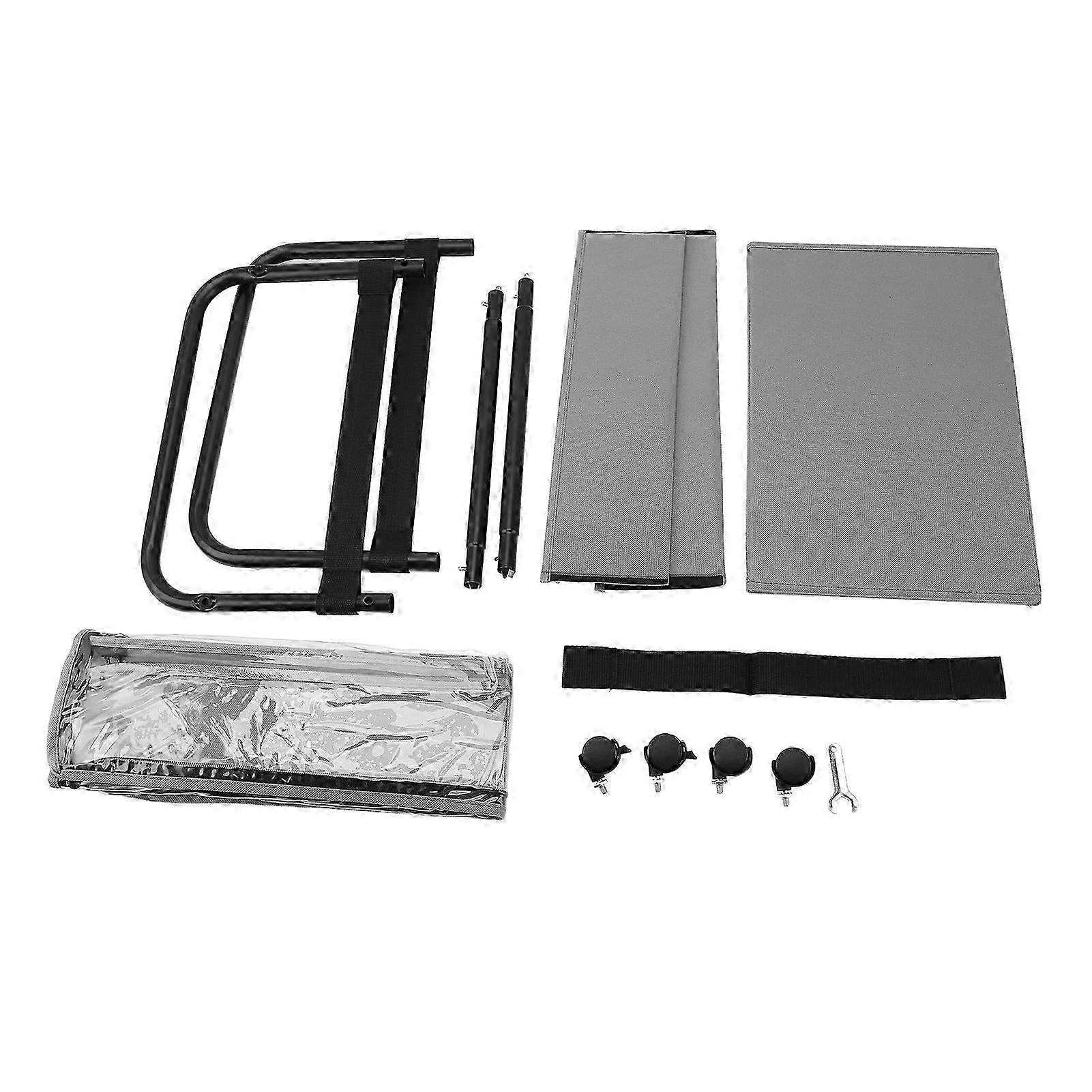 Under Bed Storage With Wheels With Visible Lid Oxford Cloth Carbon Steel Pipe Rolling Underbed Organizer Drawer Bins Grey