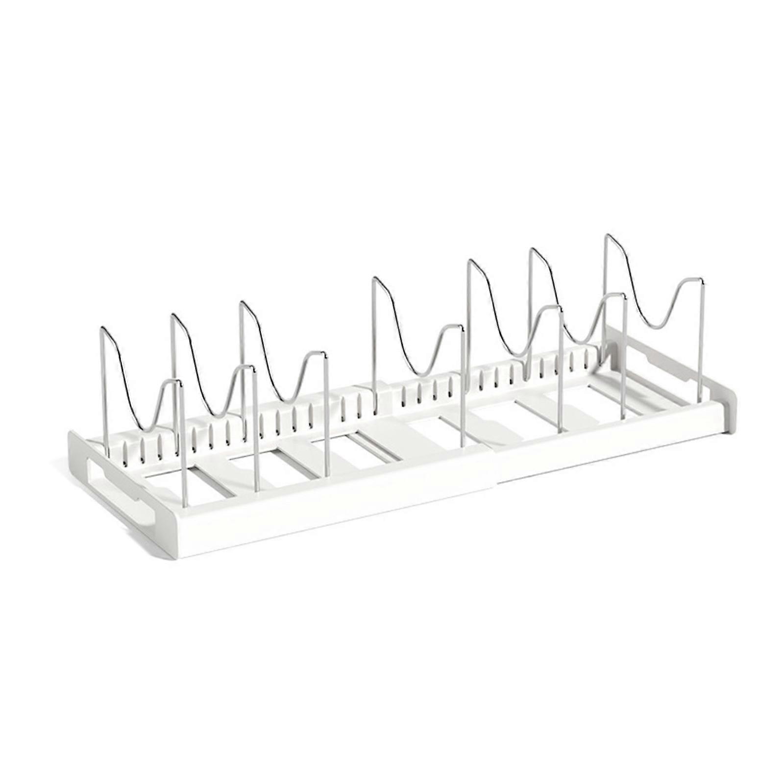 Adjustable Kitchen Storage Rack Durable Expandable Rack Storage Organizers For Optimizing Kitchen Counter Space White