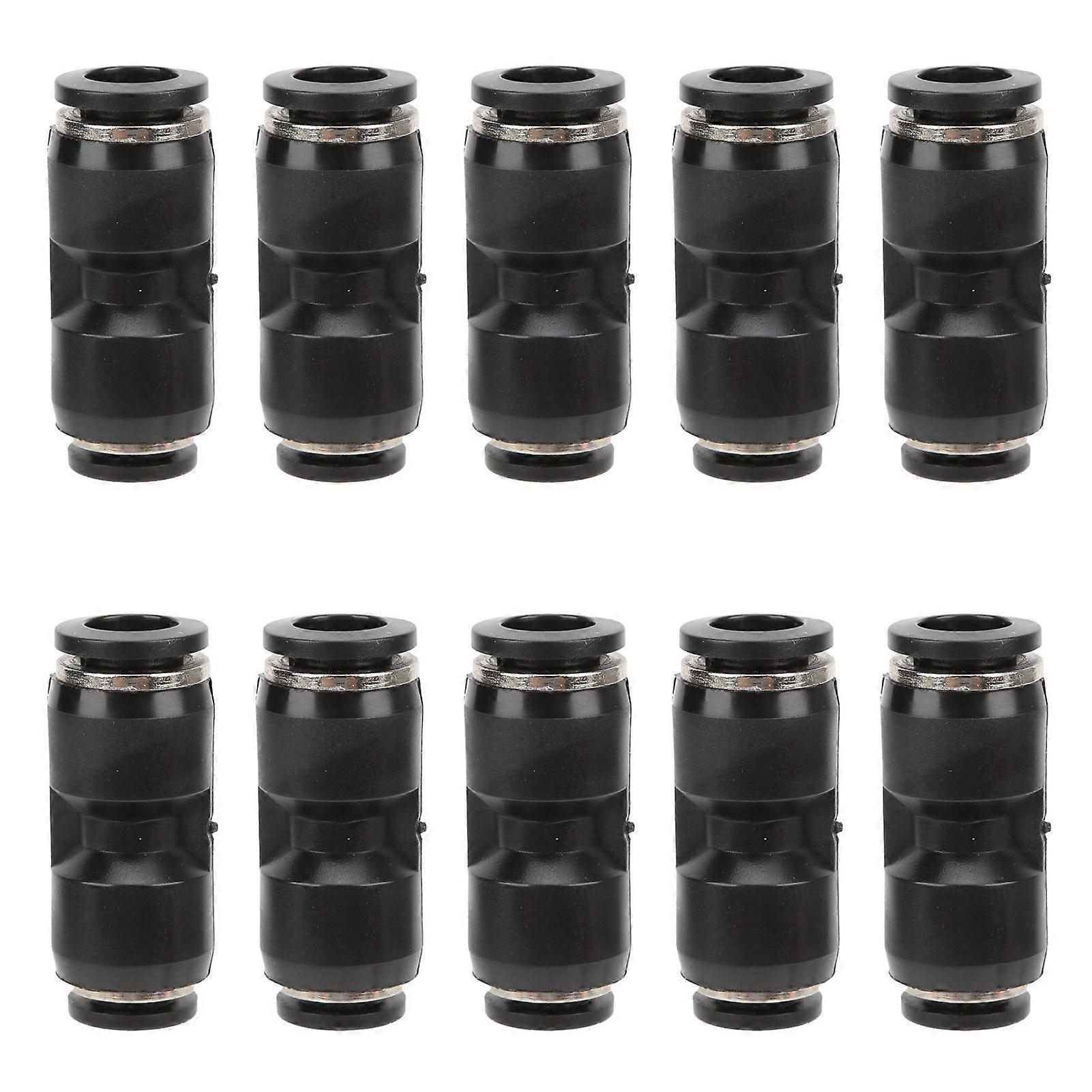 High quality  10pcs PG/PU black trachea quick-insert straight-through pneumatic