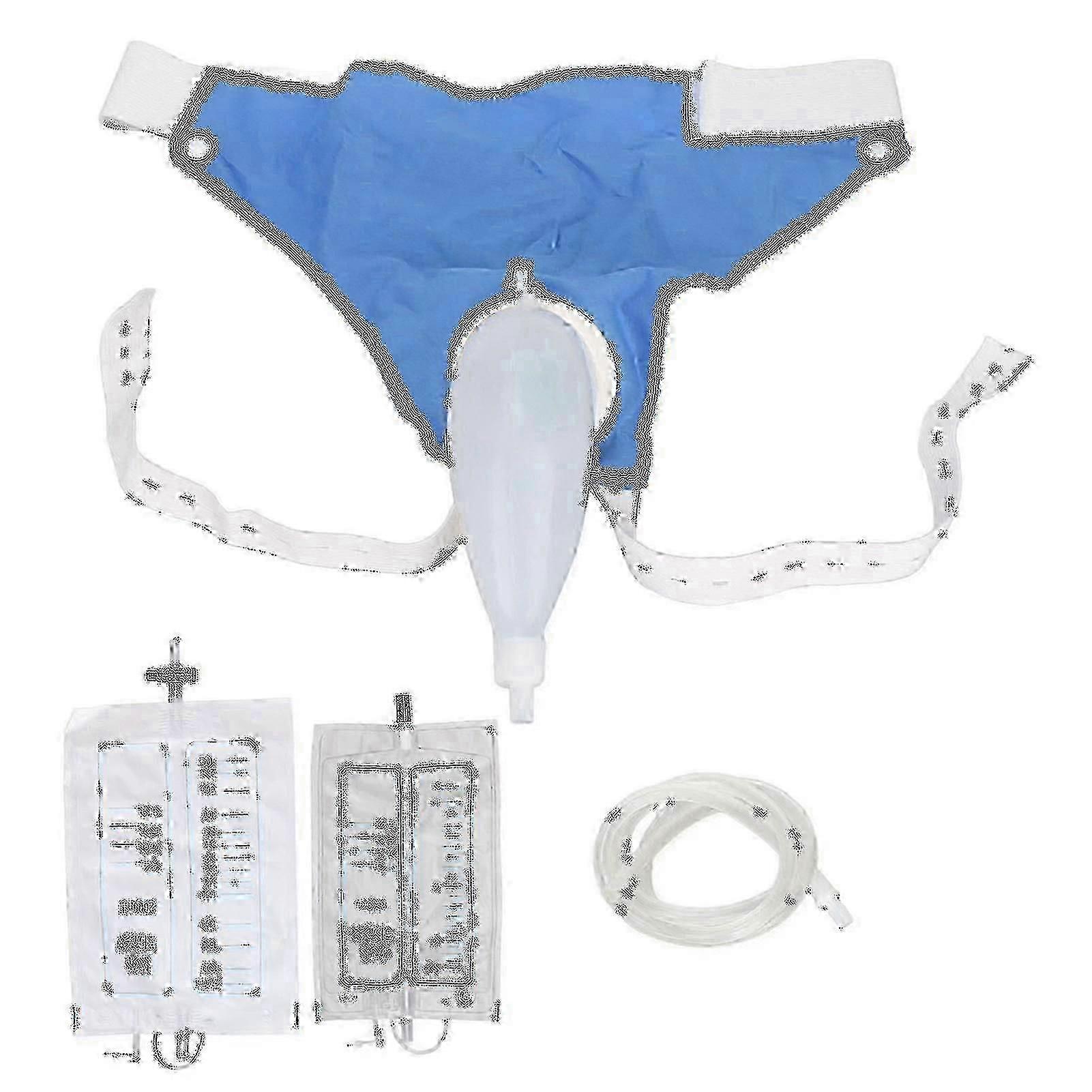 Wearable Urine Bag With Pee Catheter Duct 1000ml 2000ml For Men Elderly Urinary Incontinence Bedridden Patients