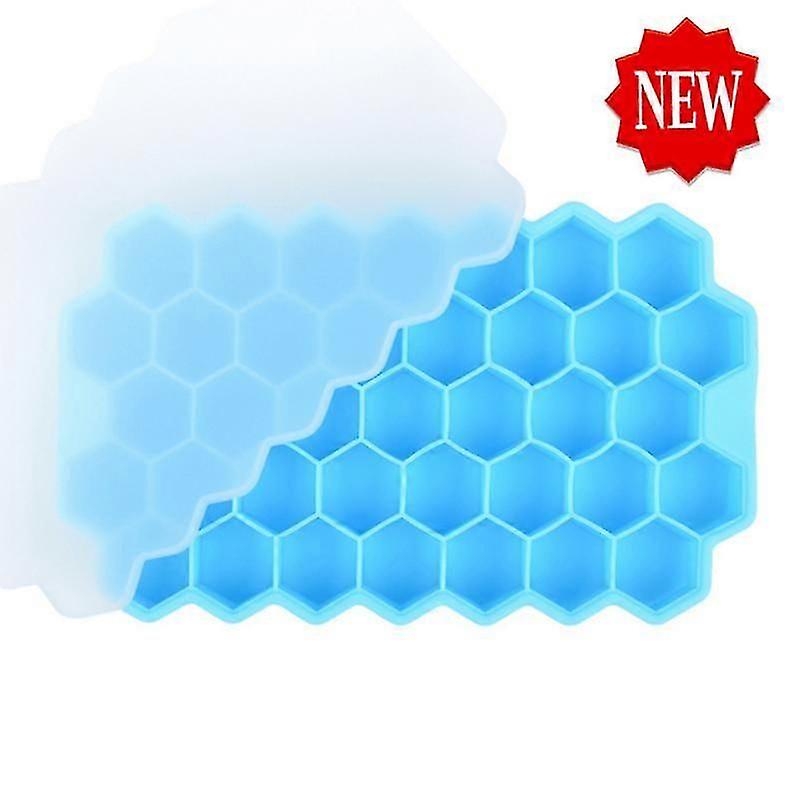 1pc Honeycomb Silicone Ice Tray - 37 Grids Hexagonal Ice Cube Mold For Perfectly Shaped Ice Cubes And Ice Balls