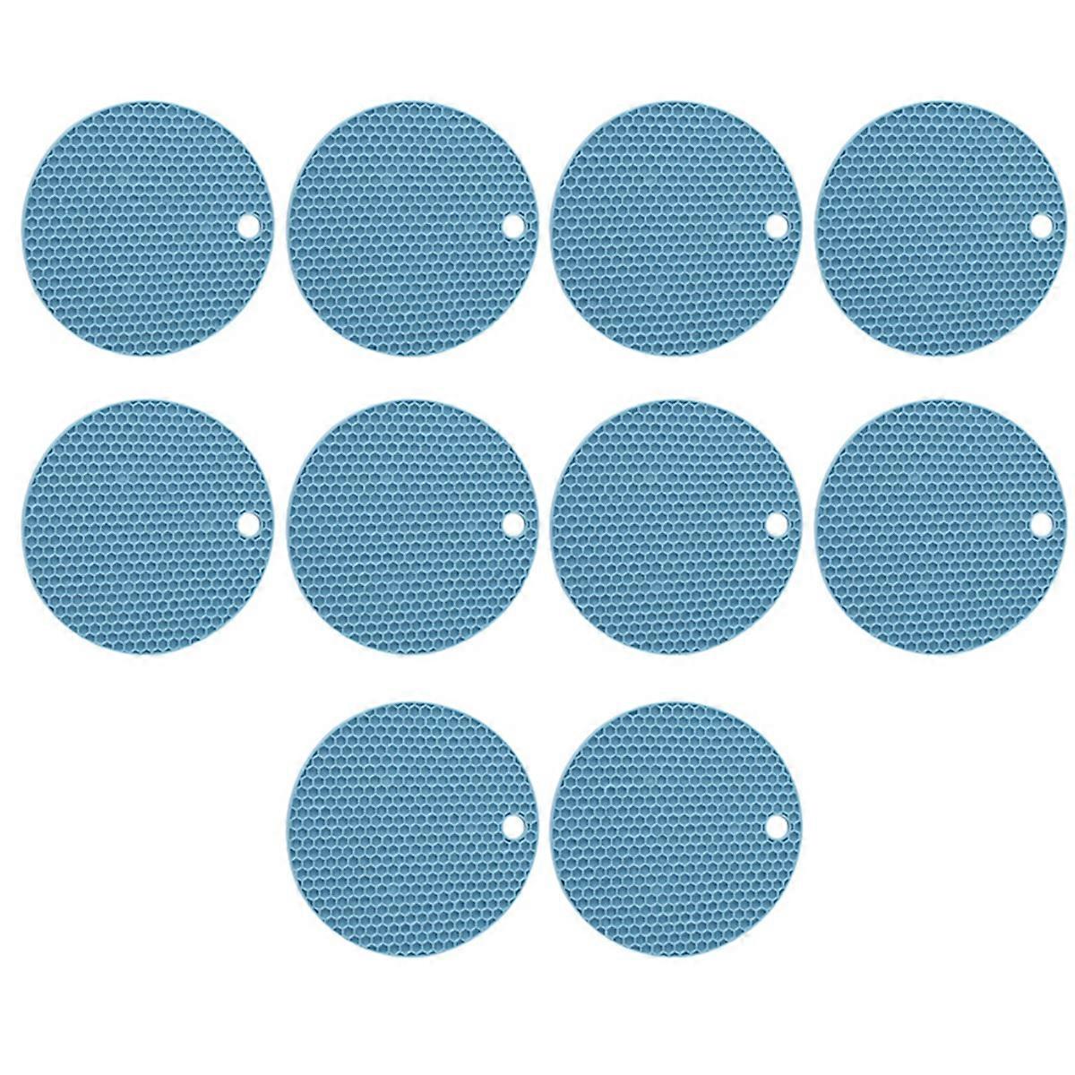 Round Heat- SiliconeMat Coffee Cup Mat Heat-Insulating Non-Slip Pot Mat Thickened Table Mat Kitchen