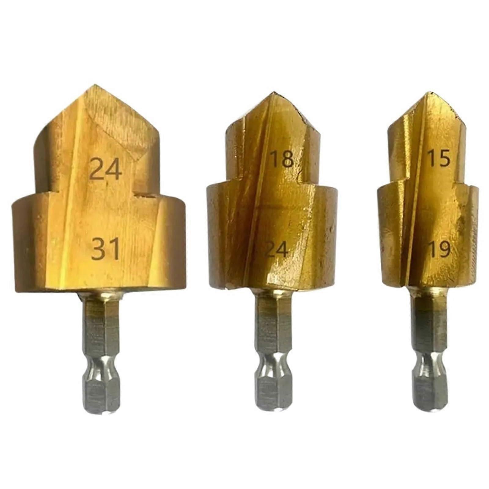 PPR Lifting Step Drill 20/25/32 MM Hex Shank Water Pipe Connection Tool 3-Piece Set