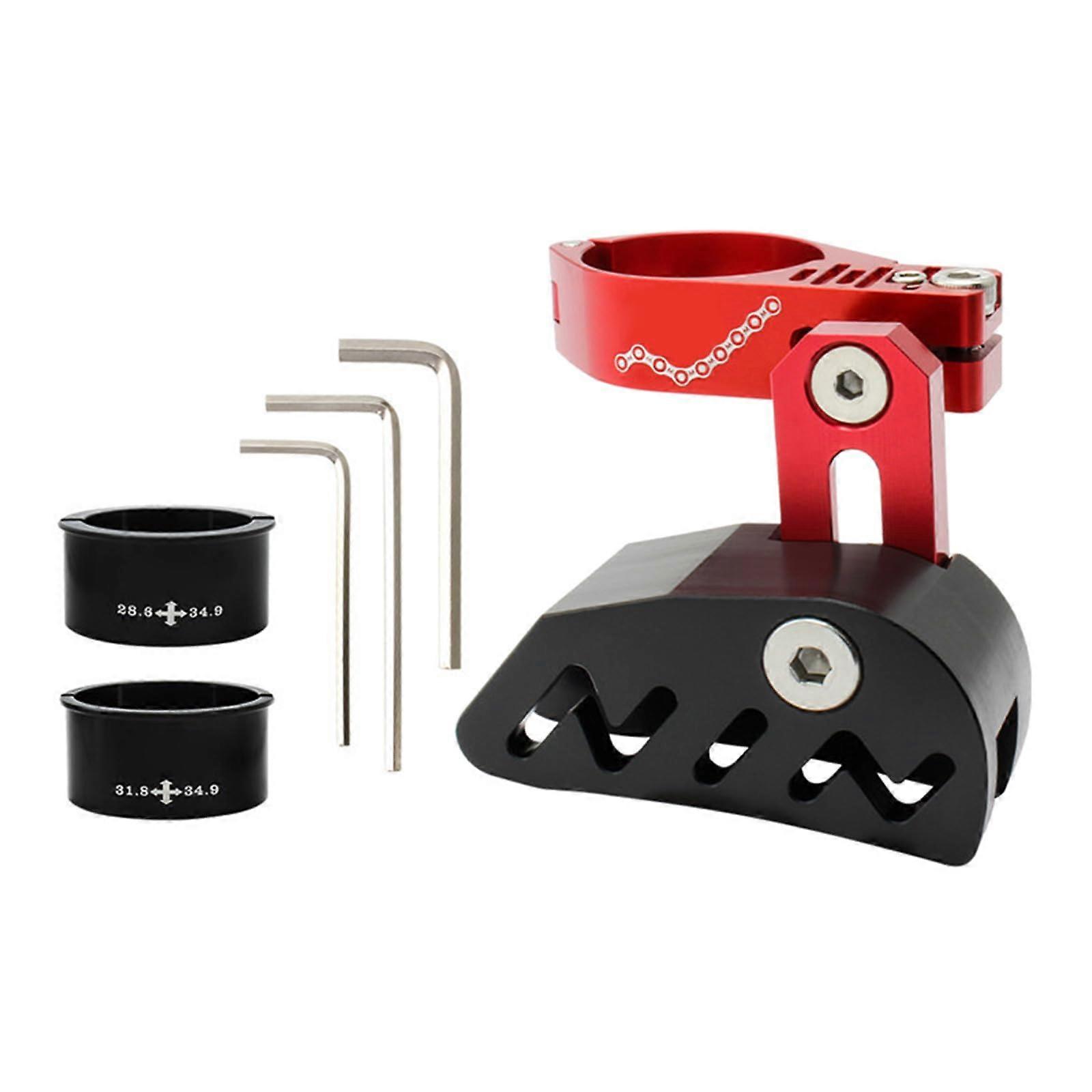 Adjustable Bike Chain Guide for Single Crankset, Direct Mount Chainring Protector, Red Kettenführungsystem