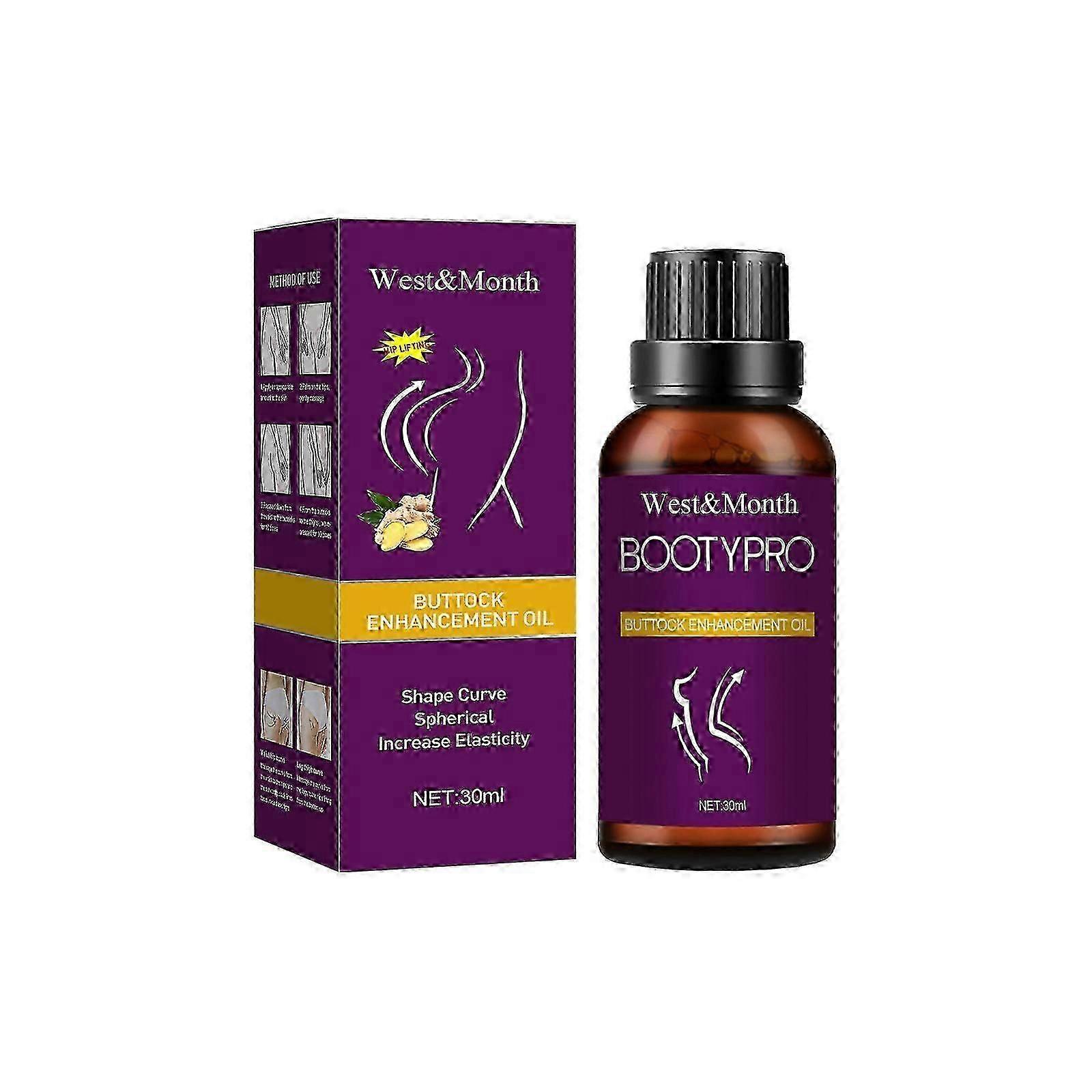 1-3Pcs 30ml Booty Hip Lifting Massage Oil, Ginger Butt Enhancement Oil, Enhancement Firming Lifting Essential Oil