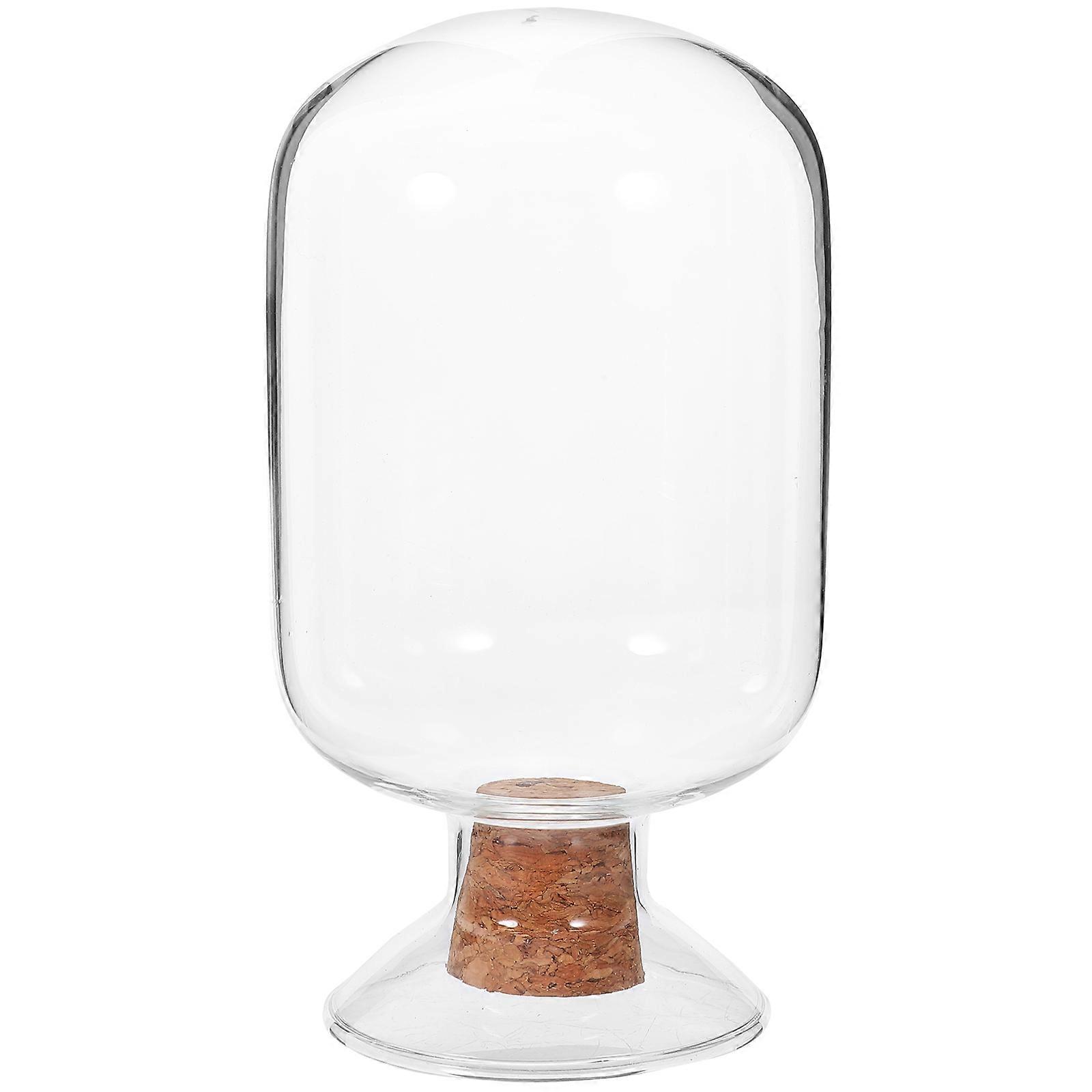 Glass Match Container with Wood Stopper for Storage Use Transparent Glass Bottle