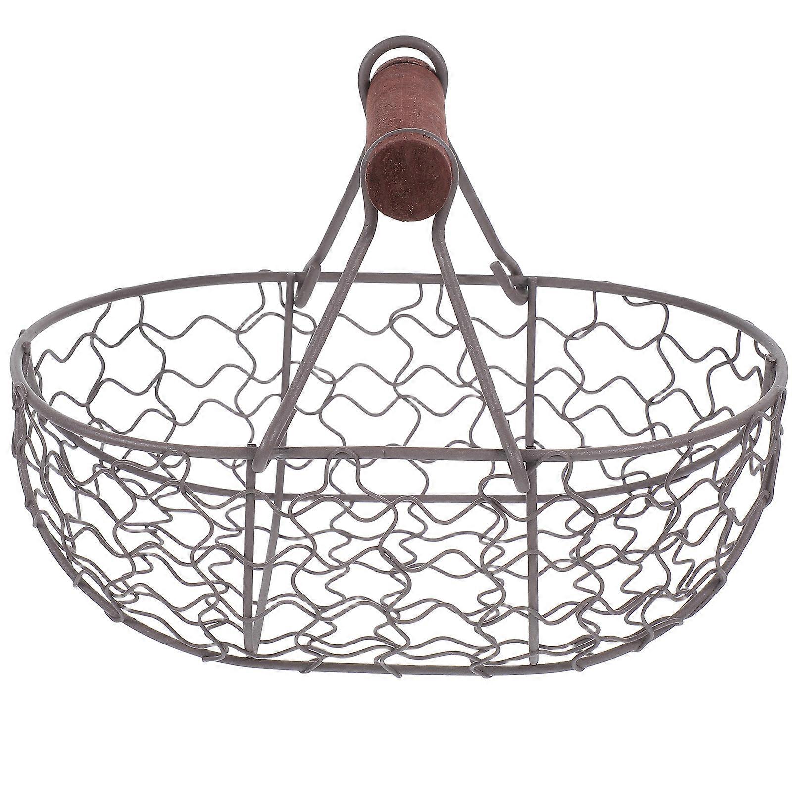 1pc Vintage Storage Basket Large Egg Holder Creative Storage Container